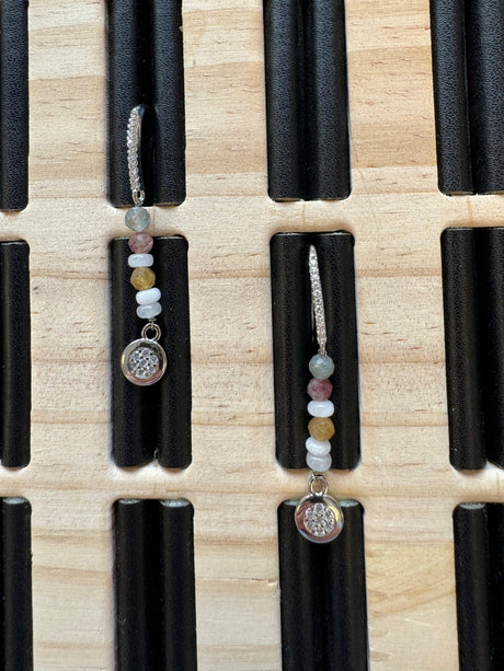 Månesten – Rondel, Hvid (4x2mm) - Uniq Perler - 111692