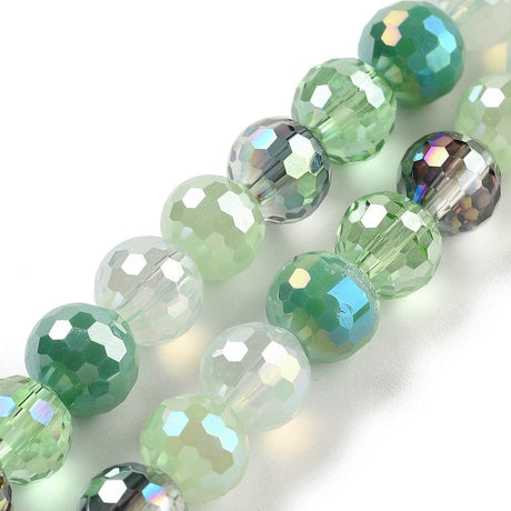 Mange Facetteret Glasperler, 8mm - Uniq Perler - 113221