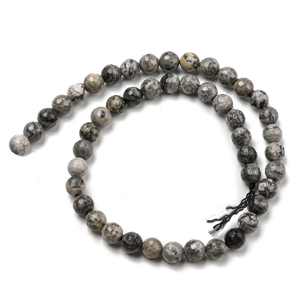 Map Stone/Jaspis Sten, Facetteret 10 - 10,5mm - Uniq Perler - 113047