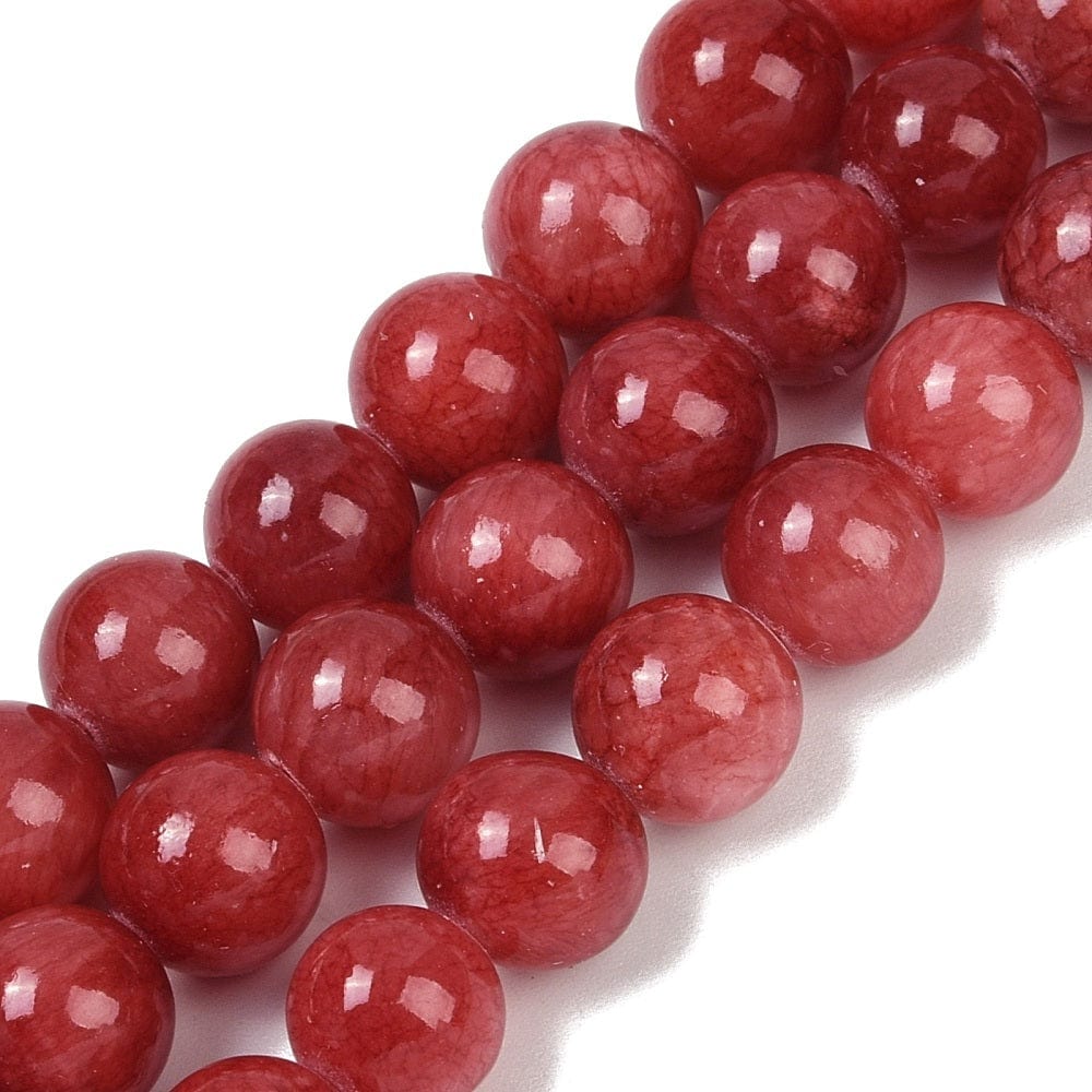 Mashan Jade – Dyb Rød (10mm) - Uniq Perler - 115071