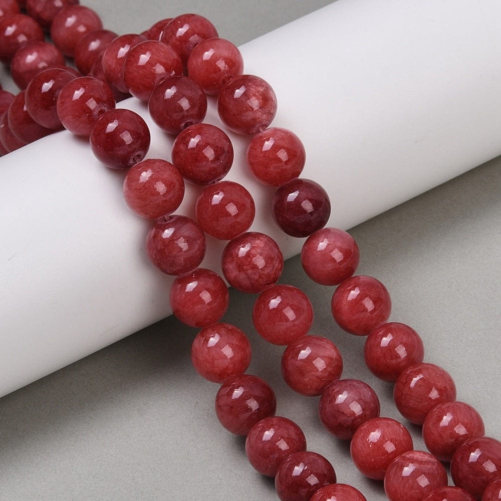 Mashan Jade – Dyb Rød (10mm) - Uniq Perler - 115071