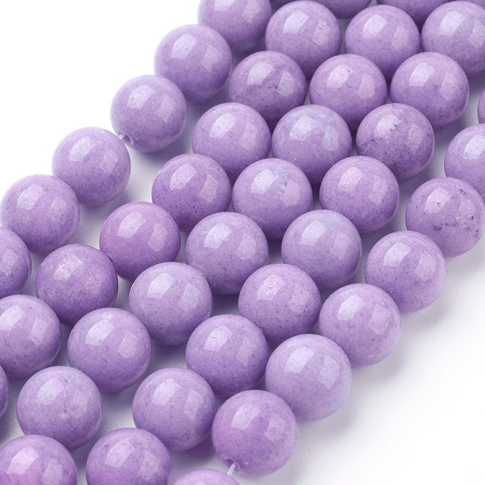 Mashan Jade – Lilla, Runde (10mm) - Uniq Perler - 115241