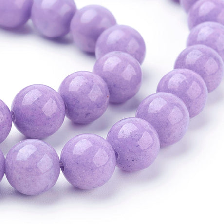 Mashan Jade – Lilla, Runde (10mm) - Uniq Perler - 115241