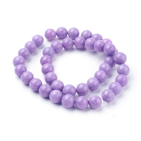 Mashan Jade – Lilla, Runde (10mm) - Uniq Perler - 115241