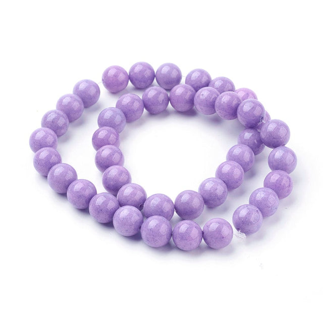 Mashan Jade – Lilla, Runde (10mm) - Uniq Perler - 115241