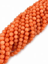 Mashan Jade - Orange Runde (12mm) - Uniq Perler - 113983, 78715002567993337118599284