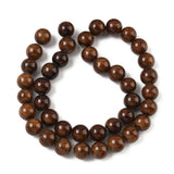 Mashan Jade Perler – Brun, Runde (10mm) - Uniq Perler - 125915