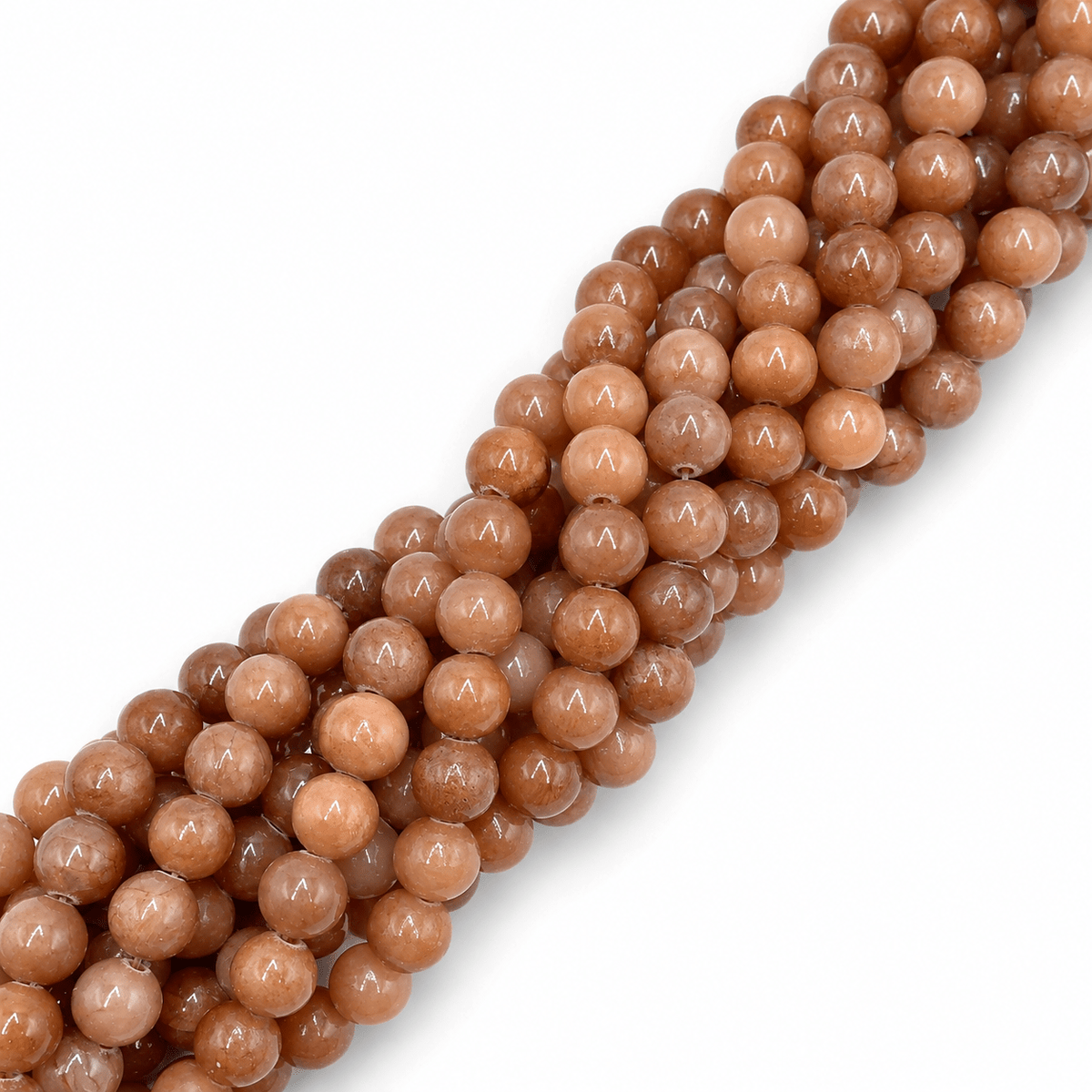Mashan Jade Perler – Camel, Runde (12mm) - Uniq Perler - 126086