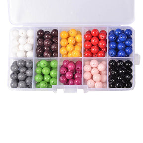Mashan Jade Perler – Farve Mix, Runde (8mm) 180 stk. - Uniq Perler - 122406