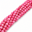 Mashan Jade Perler – Fuchsia, Rund (8mm) - Uniq Perler - 124764