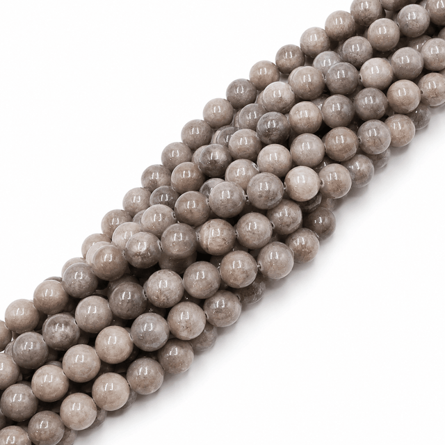 Mashan Jade Perler – Grå, Rund (12mm) - Uniq Perler - 124772, 78715157567993430668999284