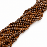Mashan Jade Perler – Kokosbrun, Runde (4mm) - Uniq Perler - 126097