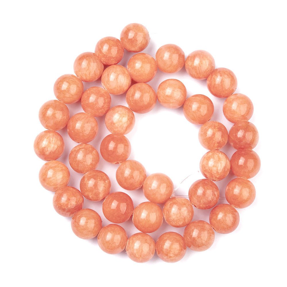 Mashan Jade Perler – Orange, Runde (6mm) - Uniq Perler - 122347