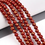 Mashan Jade Perler – Rød, Runde (4~5mm) - Uniq Perler - 125946
