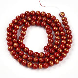 Mashan Jade Perler – Rød, Runde (4~5mm) - Uniq Perler - 125946