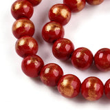 Mashan Jade Perler – Rød, Runde (4~5mm) - Uniq Perler - 125946