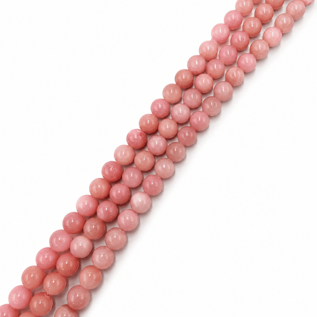 Mashan Jade Perler – Rosa, Rund (12mm) - Uniq Perler - 124775, 78715036567993435542199284