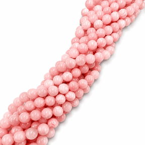 Mashan Jade - Pink, Runde (10mm) - Uniq Perler - 113224