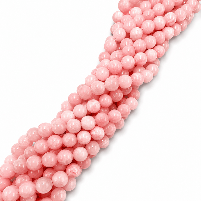 Mashan Jade - Pink, Runde (10mm) - Uniq Perler - 113224
