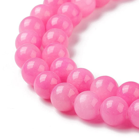 Mashan Jade - Pink, Runde (10mm) - Uniq Perler - 143372