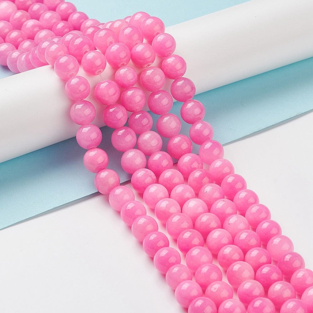 Mashan Jade - Pink, Runde (10mm) - Uniq Perler - 143372