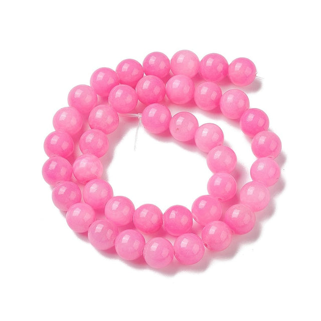 Mashan Jade - Pink, Runde (10mm) - Uniq Perler - 143372
