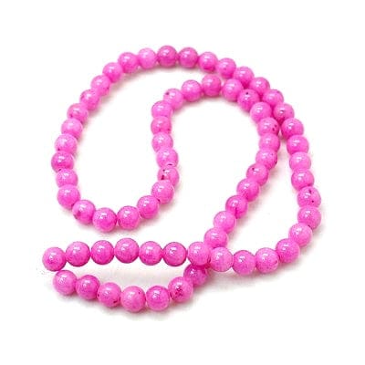 Mashan Jade - Pink, Runde (12mm) - Uniq Perler - 114921