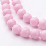 Mashan Jade - Pink/Rosa, Runde (10mm) - Uniq Perler - 111783