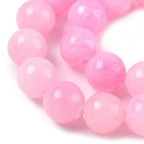 Mashan Jade - Pink/Rosa, Runde (10mm) - Uniq Perler - 111783