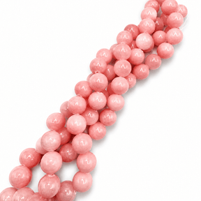 Mashan Jade - Rosa, Runde (12mm) - Uniq Perler - 114917