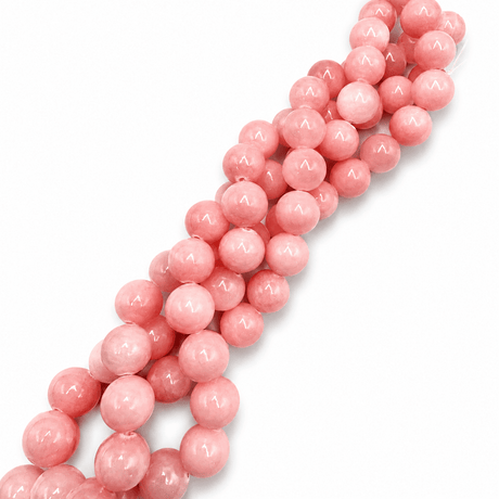 Mashan Jade - Rosa, Runde (12mm) - Uniq Perler - 114917