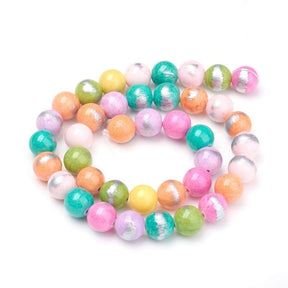 Mashan Jade Rund – Mix Farver (8mm) - Uniq Perler - 117614