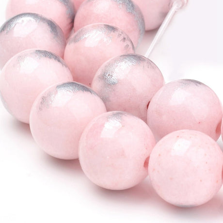 Mashan Jade Rund – Rosa (8mm) - Uniq Perler - 117616