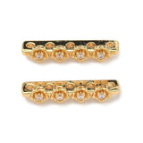 Zwischenteil mit kubischen Zirkonia – Blume, 18K Vergoldet Messing (19,5x5x3,5mm) 2 Stk.