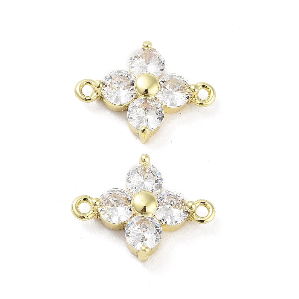 Mellemled Med Zirkonia Sten – 18K Langtidsholdbar Forgyldt (13,5x10mm) - Uniq Perler - 831847