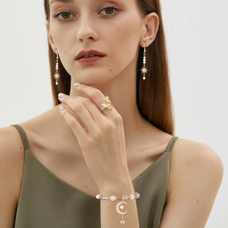 Mellemled Sol & Måne – 24K Forgyldt Langtidsholdbar (32 stk) - Uniq Perler - 117684