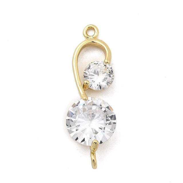 Mellemled – Zirkonia 18K Forgyldt Langtidsholdbar (24.5mm) - Uniq Perler - 117686