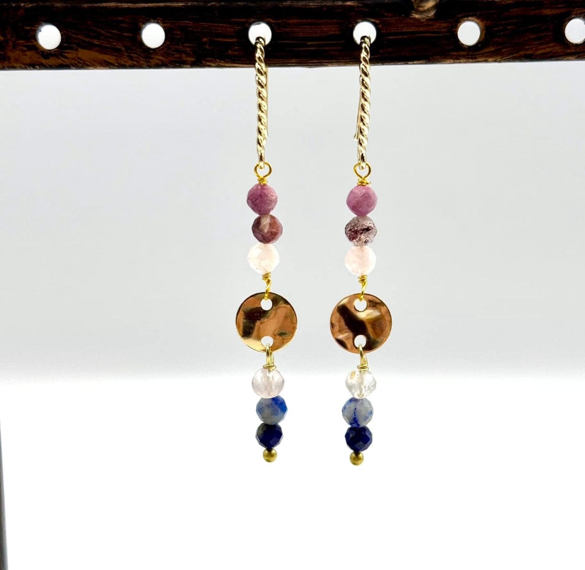 Mellemled/Connector, Møntformet, Tvistet, 24K Forgyldt, 8x0,8mm, (10 Stk) - Uniq Perler - 0000005249