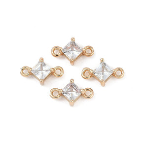 Mellemled/Connectors– Klart Glas med (11 mm)2 stk. - Uniq Perler - 