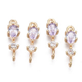 Zwischenstücke/Verbinder mit Tropfen – Helllila mit langanhaltender Beschichtung (17mm) 2 Stk. - Uniq Perler - 117090