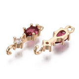 Zwischenstücke/Verbinder mit Tropfen – Rot mit langlebiger Beschichtung (17mm) 2 Stück - Uniq Perler - 117085