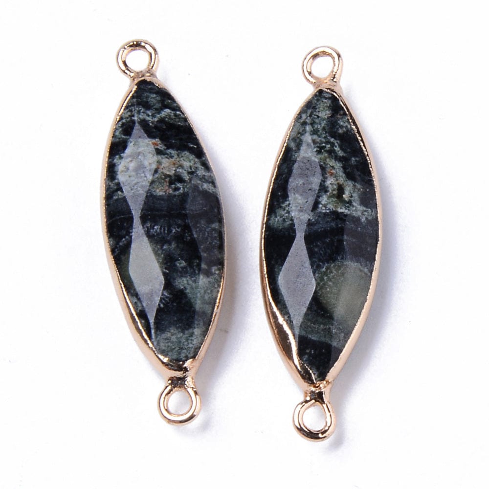 Mellemleds Link Med Rhyloite Jasper Sten - Uniq Perler - 0000014751