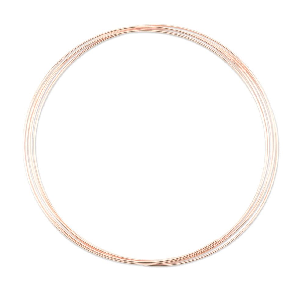 Memory Wire Halskæde XL – Rosaguld 1,0 mm (Ca. 5 Omgange) - Uniq Perler - 123310