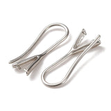 Messing Ørekrog – Platinfarvet, Langtidsholdbar Belægning (23mm) - Uniq Perler - 