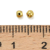 Brass Beads – Long-lasting 18K Gold-plated, Faceted Rondelle (2.5x2mm)