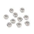 Messing Perler – Rondel, Langtidsholdbar Platinbelagt (4x2mm) 6 stk. - Uniq Perler - 122554