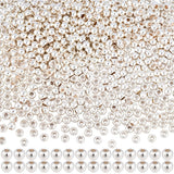 Messing Perler – Runde, Langtidsholdbar Forsølvet (3x2,5mm) 600 stk. - Uniq Perler - 122557