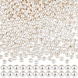 Messing Perler – Runde, Langtidsholdbar Forsølvet (4x3mm) 400 stk. - Uniq Perler - 122555