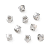 Messing Perler – Twistet , Langtidsholdbar Platinbelagt (3,5x3,5x3mm) 6 stk. - Uniq Perler - 122556