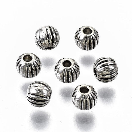 Metal perler Metal perler med mønster, str. 3x4 mm, 10 stk.